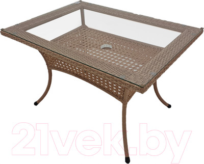 Стол садовый AIKO Deco 7035П стол-2 прямоугольный 120x90x75 (6 мест)