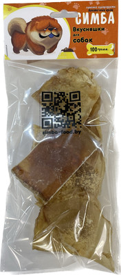 Лакомство для собак Симба Лопаточный хрящ говяжий Резаный (100г)