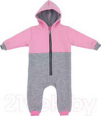 Комбинезон для малышей Топотушки Капитошка / 161-74 (серый/розовый)