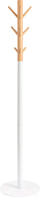 Вешалка для одежды Bergenson Bjorn Espen / ZY-FH-ES-WDMT-WNC (белый/натуральное дерево)