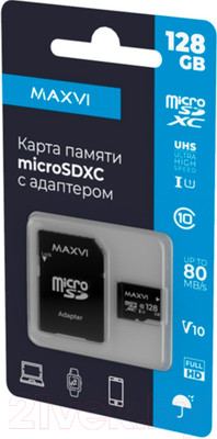 Карта памяти Maxvi microSDXC 128GB Class 10 UHS-I (1)