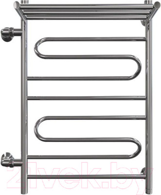 Полотенцесушитель водяной GRANULA Браво 50x80 с полкой (боковое подключение, левое)