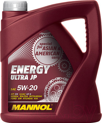 Моторное масло Mannol Energy Ultra JP 5W20 API SN / MN7906-4 (4л)