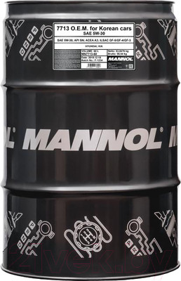 Моторное масло Mannol OEM 5W30 SN / MN7713-60 (60л)