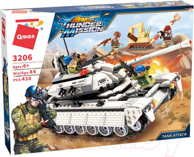 Конструктор Qman Миротворцы Боевой танк / 4266297
