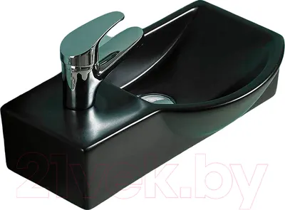 Умывальник WeltWasser Aisbach 7940 MT-BL L (черный матовый)