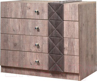 Комод Мебель-КМК 4Я Монако 0673.1 (сосна натуральная/дуб шале графит)