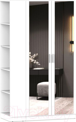 Шкаф Интермебель Марсель-18 / МР 01-18 (белый премиум)