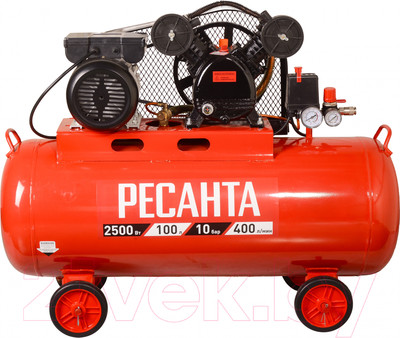 Воздушный компрессор Ресанта КП-100/400Р (74/7/5)