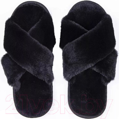 Тапочки домашние Amaro Home Открытый нос / HOME-4005-BIO-36 (р-р 36-38, черный)