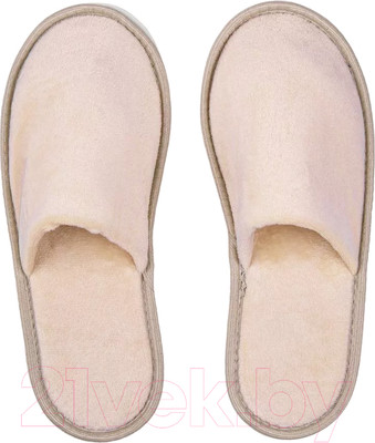 Тапочки домашние Amaro Home Закрытый нос / HOME-4001-BeO-36 (р-р 36-38, бежевый)