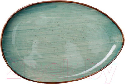 Тарелка столовая обеденная AksHome Vital 31x21.5x3.3 (зеленый)