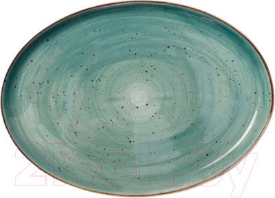 Тарелка столовая обеденная AksHome Vital 25.7x18.6x2.5 (зеленый)