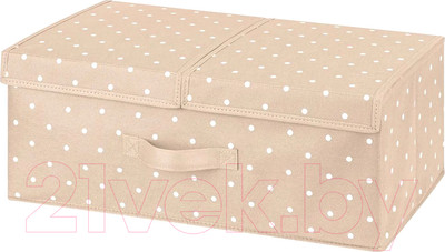 Коробка для хранения El Casa Горошек 490341 (бежевый)