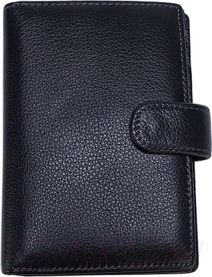 Обложка на паспорт Poshete 848-163A-BLK (черный)