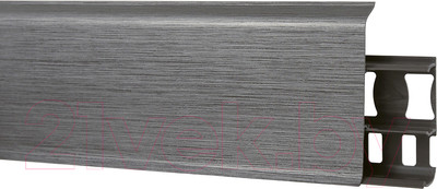 Плинтус Ideal Деконика 187 55мм (2.2м, алюминий темный)