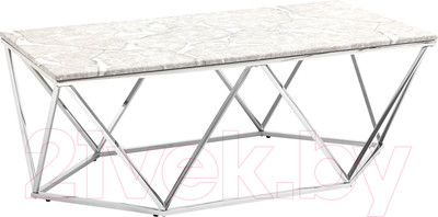 Журнальный столик Stool Group Авалон 122x66 / ECT-0551RTC (серый мрамор/сталь серебристый)