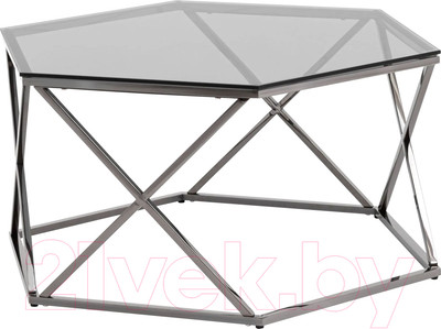 Журнальный столик Stool Group Круз 93x80 / ECT-187-GM (стекло Smoke/сталь темный хром)