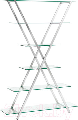 Стеллаж Stool Group Гейт / EDCS-006 (прозрачное стекло/сталь серебристый)