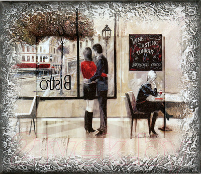 Картина Декарт Пара в кафе 8Л2744 (в раме)