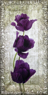 Картина Декарт Фиолетовые тюльпаны-2 8Л0009 (в раме)