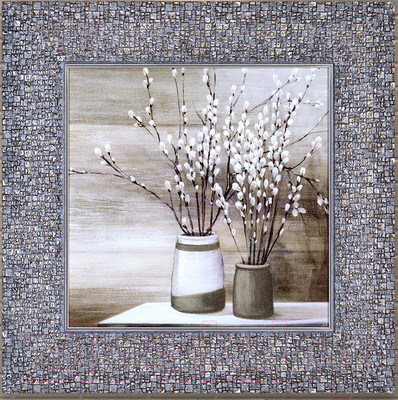 Картина Декарт Верба на столе в вазе 8Л2051 (в раме)