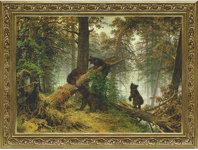 Картина Декарт Утро в сосновом лесу Шишкин 8Л2880 (в раме)