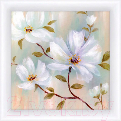 Картина Декарт Абстракиця ветвь белых цветов-1 8Л3004 (в раме)