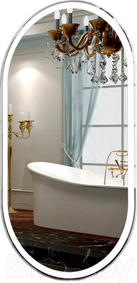 Зеркало Пекам Iva 1 45x90 / Iva1-45x90 (c подсветкой, с механической клавишей включения)