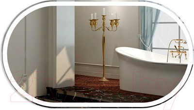 Зеркало Пекам Iva 1 90x45 / Iva1-90x45 (c подсветкой, с механической клавишей включения)