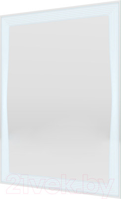 Зеркало Пекам Lines 80x120 / lines-80x120spcl (подсветка, двойной сенсор на прикосновение, подогрев, часы)