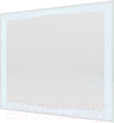 Зеркало Пекам Lines 80x60 / lines-80x60dpcl (с подсветкой, с сенсором на взмах руки, подогревом, часами)