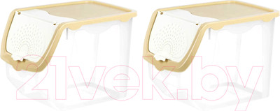 Набор контейнеров El Casa 506 / 640342_2 (2шт, прозрачный/бежевый)