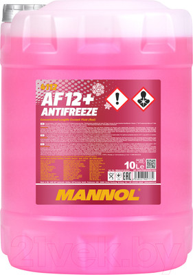 Антифриз Mannol AF12+ концентрат -75C / MN4112-10 (10л, красный)