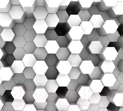 Фотообои листовые Vimala 3D Шестиугольники 5 (270x300)