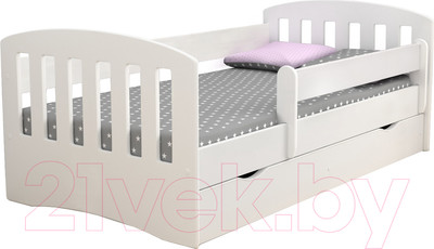 Кровать-тахта детская Мебель детям Классика 90x190 К-90 (белый)