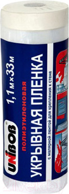 Пленка строительная Unibob С малярной лентой 1.1x33м / 38222