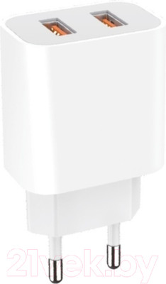 Адаптер питания сетевой GoPower GP1U 2USB 2.4A 12W / 00-00018570 (белый)