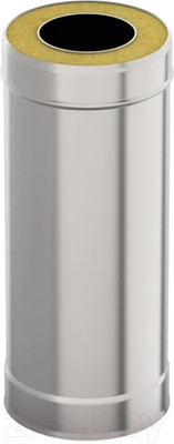 Труба дымохода UMKPRO 0.5м 115х200 AISI 439/439 1мм/0.5мм (К)
