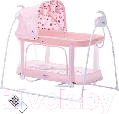 Качели для новорожденных Simplicity Auto / 4030 (розовый)