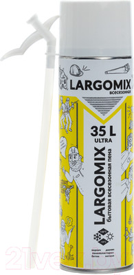 Пена монтажная Largomix Ultra Всесезонная бытовая (480мл)