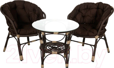 Комплект садовой мебели BiGarden Багама / БГ- Багама 2+1 (кофейный)