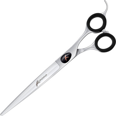 Ножницы для стрижки животных GRODO Silk Slice прямые с большим черным винтом 7.5 / 20B175