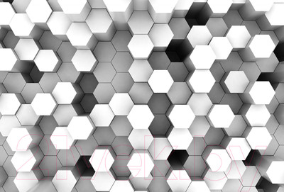 Фотообои листовые Vimala 3D Шестиугольники 5 (270x400)