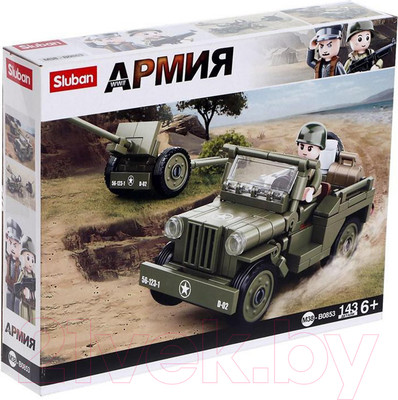 Конструктор Sluban Джип с пушкой M38-B0853 / 6958119