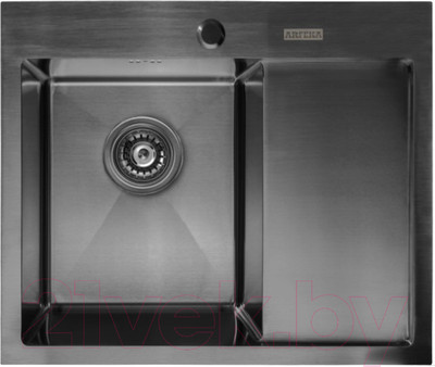 Мойка кухонная Arfeka AF PVD Nano 65x50.5 (левый, черный)
