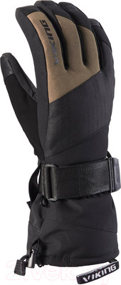 Перчатки лыжные VikinG Eltoro / 161/24/4244-0987 (р-р 8, черный/бежевый)
