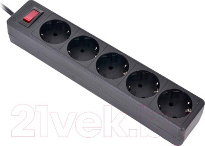 Сетевой фильтр Defender ES 99486 (5м, 5 розеток, черный)