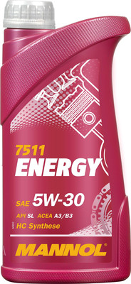 Моторное масло Mannol Energy 5W30 API SL A3/B3 / MN7511-1 (1л)