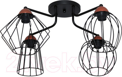 Люстра Элетех Конти 141 НПБ 01-4х60-127 Е27 / 1005405027 (черный муар/медь)